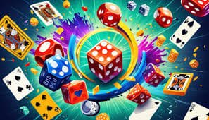Baccarat ကတ်ဂိမ်း casino table ပေါ်တွင် ကတ်များ ဖြန့်ထားသော မြင်ကွင်း